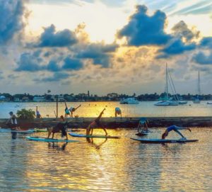 paddle boarding people